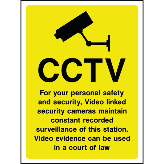 CCTV - 3mm Aluminium sign 300mm x 400mm Qty1